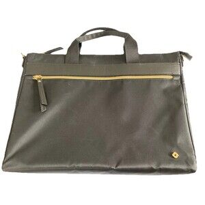Samsonite Computer Bag Black Gold Zip Good Condition Roomy Waterproof NO STRAP